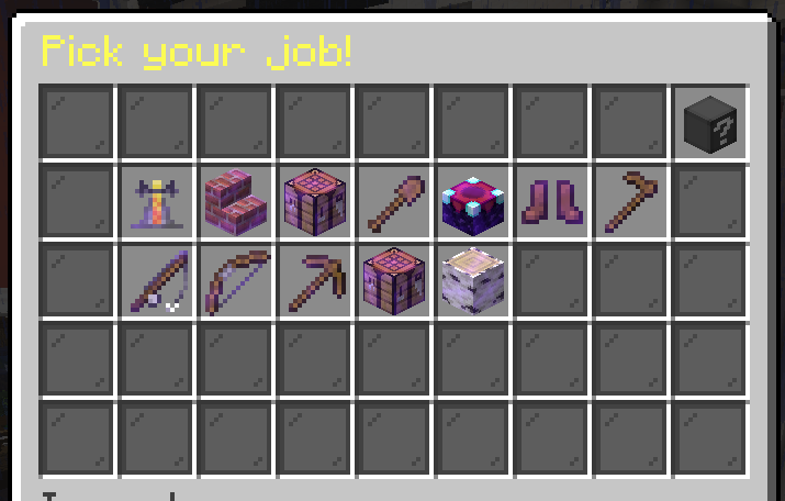 Minecraft Spigot plugin Jobs Reborn GUI